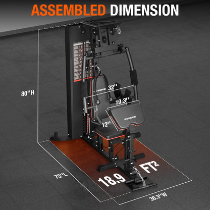 Ultimate Home Gym Station with 150LBS Weight Stack for Comprehensive Body Training
