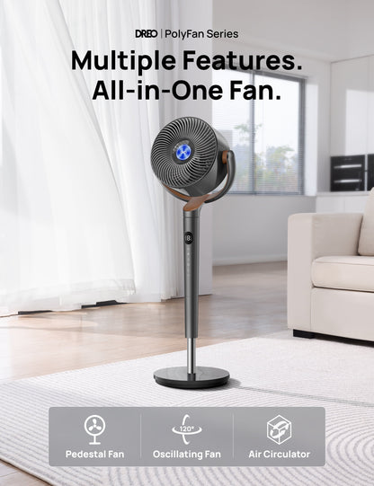 Ultimate Quiet Pedestal Fan with 8 Speeds and 3 Modes - 120° Oscillation, Remote Control, and Adjustable Height for Maximum Comfort