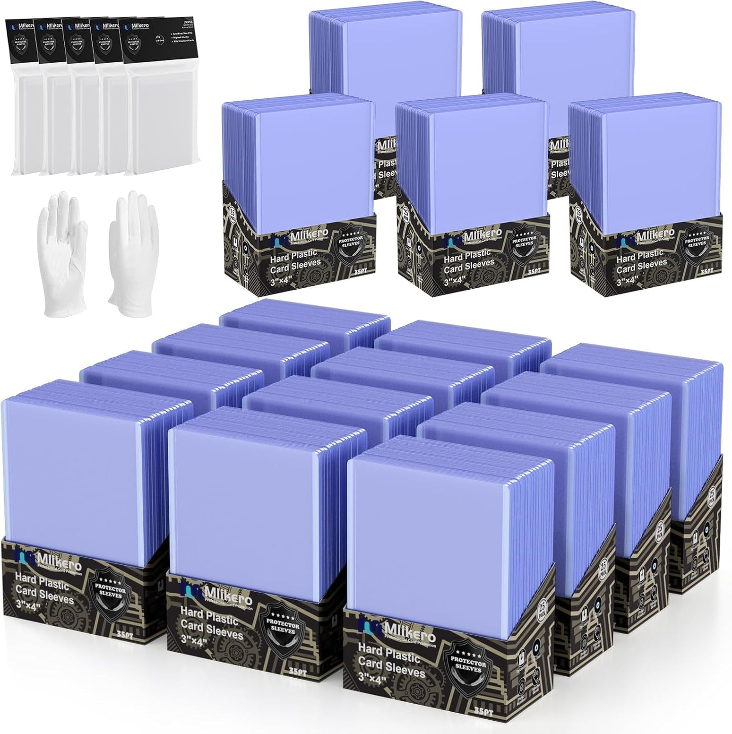 Ultimate 200 Card Sleeves & Top Loaders Set – 100 Premium Hard Plastic Protectors + 100 Clear Sleeves for Superior Card Protection!