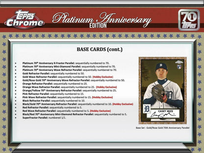 Unleash the Excitement with the 2021 Topps Chrome Platinum Anniversary Baseball Hobby Box - Featuring Mike Trout!