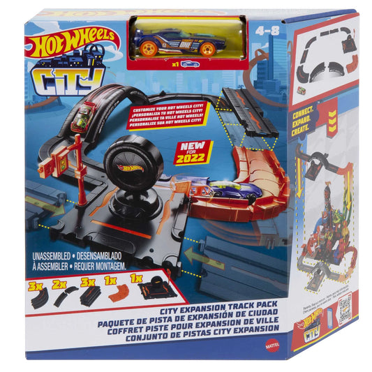 Build Your Dream Hot Wheels City with the Ultimate Track Pack - 10 Pieces & 1:64 Scale Car for Endless Fun!