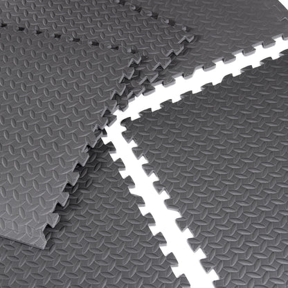 Transform Your Space with 22.3" x 22.3" Gray Foam Interlocking Floor Mats - 6 Piece Set for Ultimate Comfort and Protection